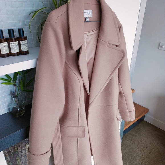 Near New Forever New Curve Miley Wrap Coat - Picture 2 of 5